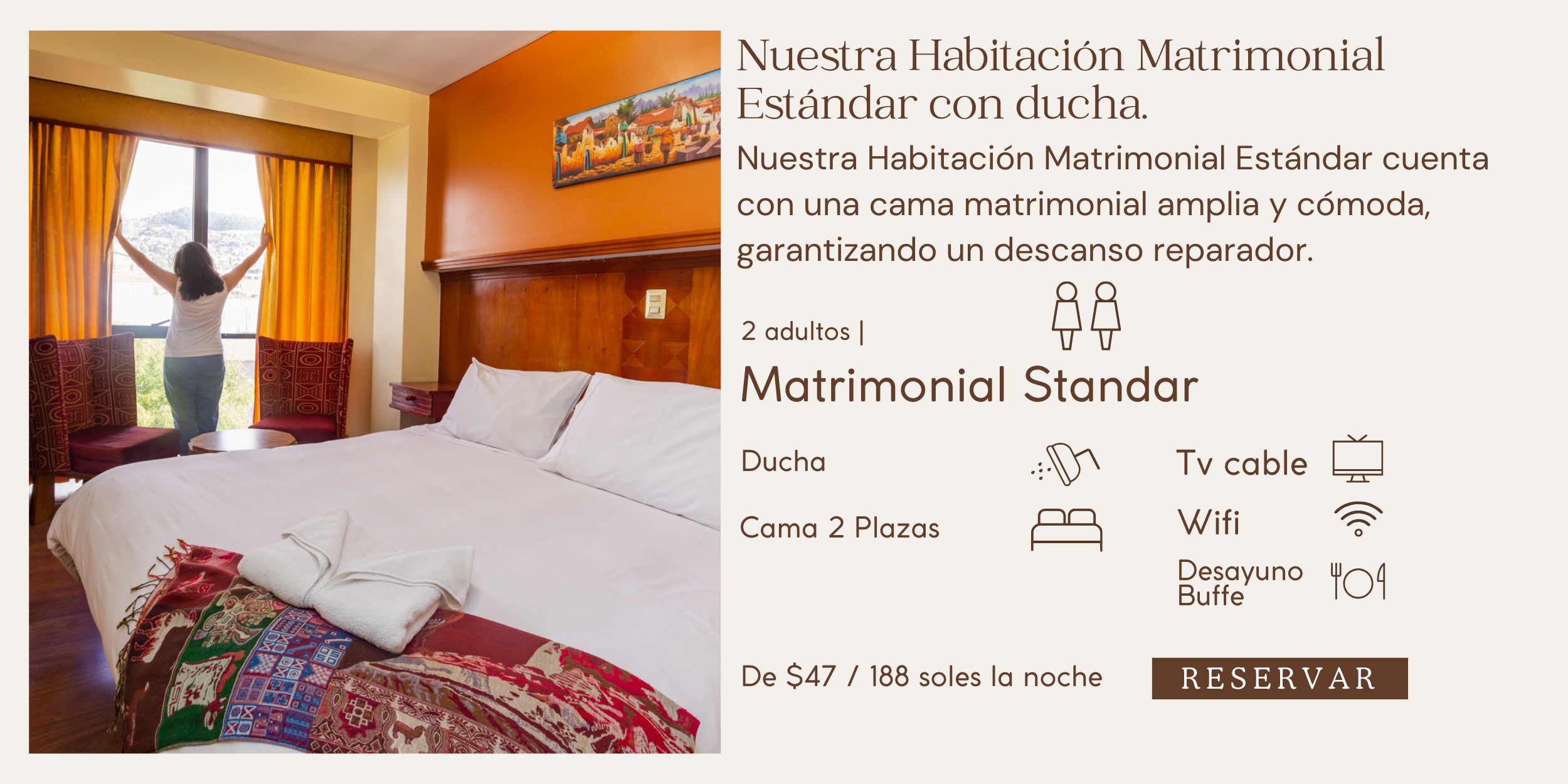 Matrimonial standar ducha